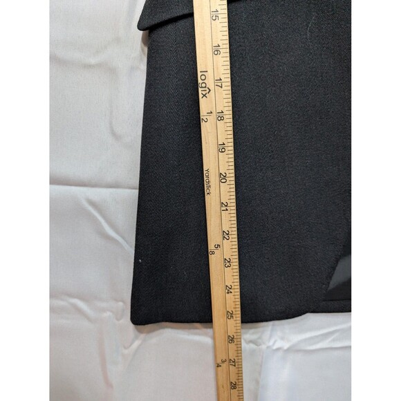 Theory Blazer Womens 0 Black Wool Blend Two Button Tailored Office Jacket USA - Picture 9 of 9
